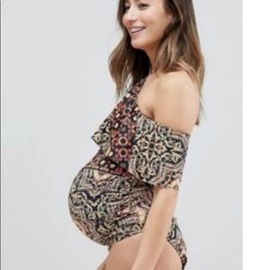 ASOS Maternity one piece halter swimsuit size 4